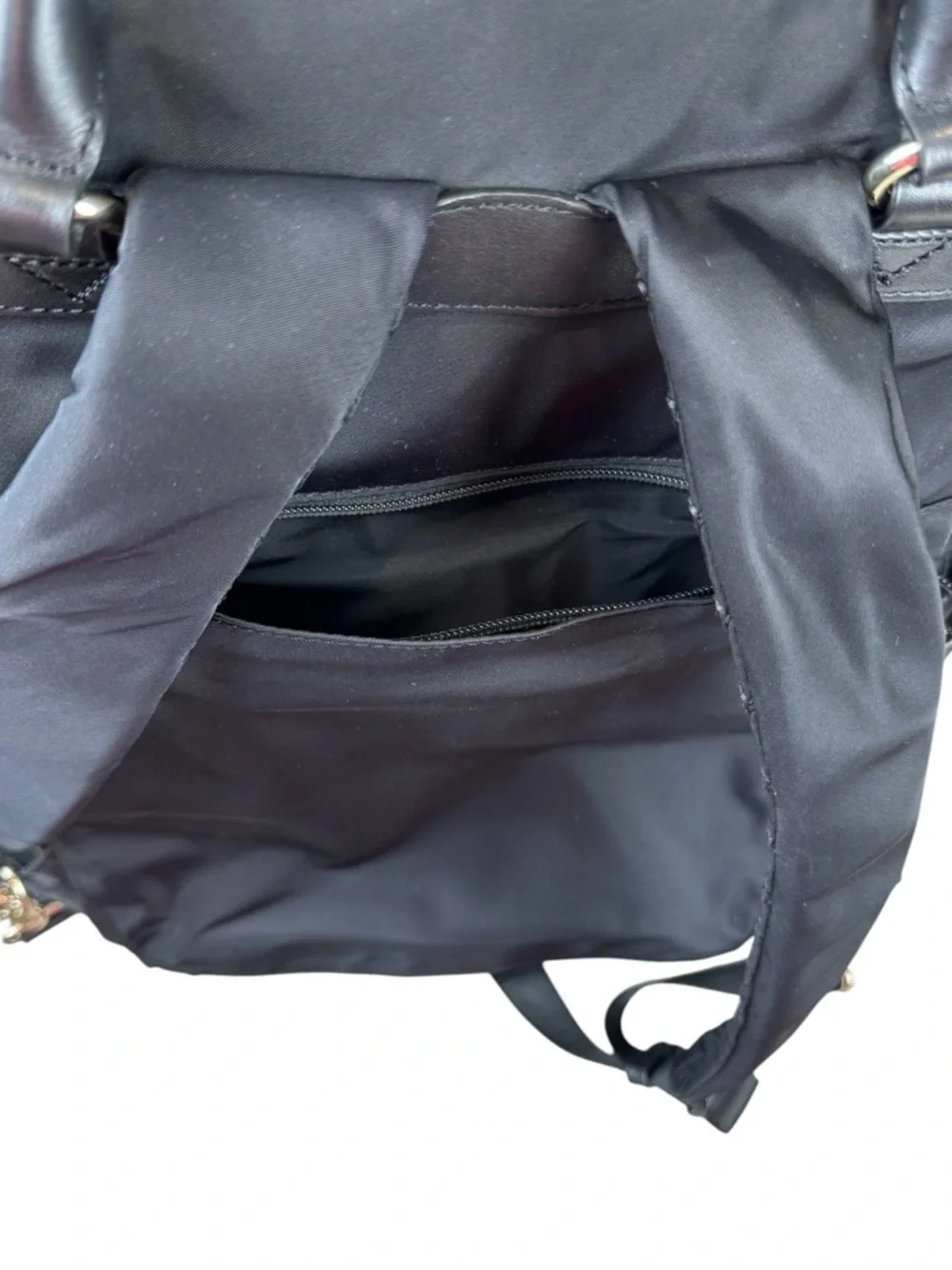 Lo & Sons Original Rowledge Black Nylon & Leather Travel Tote Backpack - Picture 8 of 16